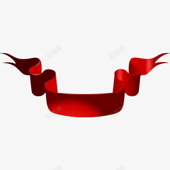 红色彩带png免抠素材_新图网 https://ixintu.com 丝带 包装装饰 条纹丝带 漂浮的丝带 绸带
