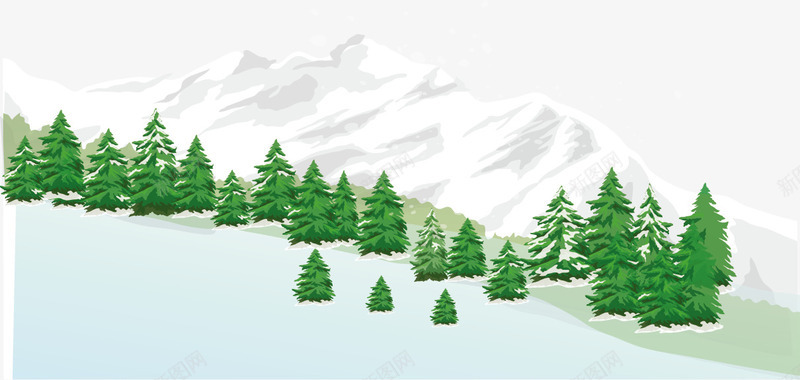 松树大雪png免抠素材_新图网 https://ixintu.com 大雪 松树 矢量雪域 矢量雪域素材 雪域 雪域素材