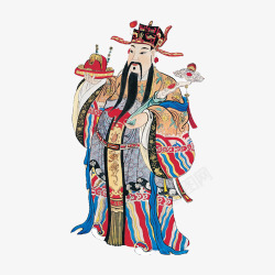 古典神仙中国风新年古典财神高清图片