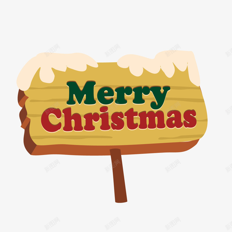 圣诞卡通标识牌子图标png_新图网 https://ixintu.com 卡通标识牌 圣诞素材 圣诞节素材 标识牌子
