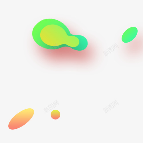 彩色多色色块png免抠素材_新图网 https://ixintu.com 橘色 海报素材 漂浮元素 绿色 黄色