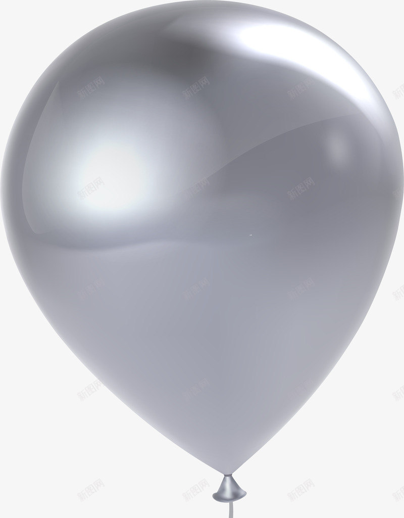 灰色简约气球装饰png免抠素材_新图网 https://ixintu.com 免抠PNG 气球 清新 漂浮 灰色 简约 装饰图案