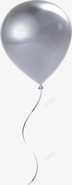 灰色简约气球装饰素材