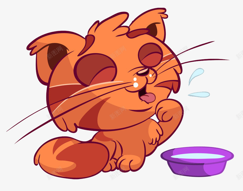 小猫喝水png免抠素材_新图网 https://ixintu.com Cat 动物喝水 卡通猫咪 喝奶小猫 小猫免抠元素 猫喝水