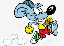 卡通手绘跑步的小老鼠png免抠素材_新图网 https://ixintu.com 卡通动物 卡通手绘 跑步的小老鼠