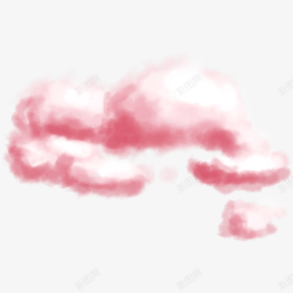 漂浮的云彩png免抠素材_新图网 https://ixintu.com 云彩 云朵 手绘 漂浮 粉色
