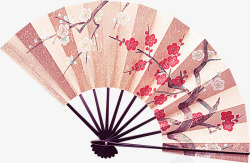 中国风纸古代纸折扇高清图片