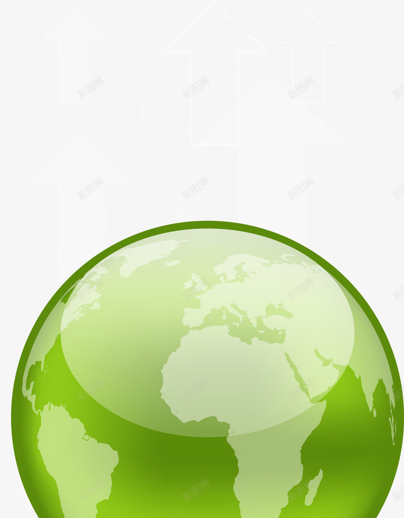 大气绿色科技地球png免抠素材_新图网 https://ixintu.com 创意地球 大气地球 环保地球 白色大洲 科技地球 绿色地球