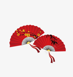 中式扇子素材