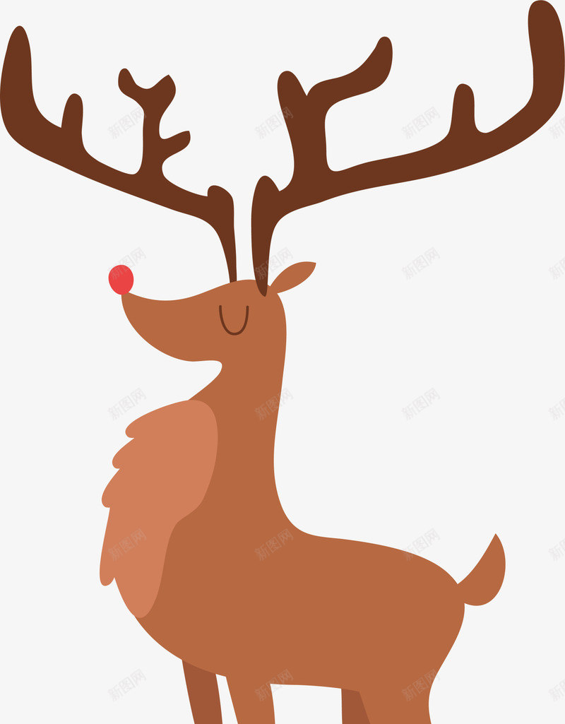 褐色冬日骄傲驯鹿png免抠素材_新图网 https://ixintu.com Christma Christmas Merry 圣诞快乐 圣诞老人的鹿 圣诞节 褐色麋鹿 驯鹿