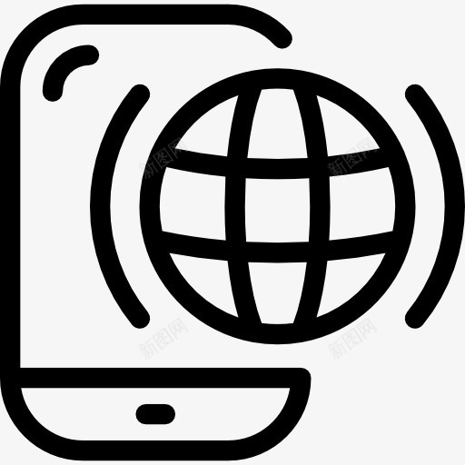 地图上的装置图标png_新图网 https://ixintu.com 世界地球网格 定位 手机 技术 智能手机 移动电话 网格