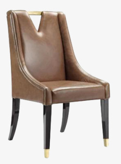 美式复古浅咖椅子素材