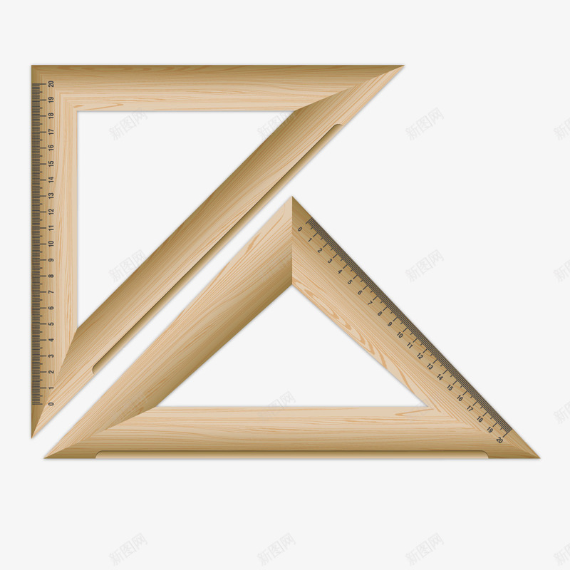 三角尺png免抠素材_新图网 https://ixintu.com 木质 直角尺 绘制 绘图工具