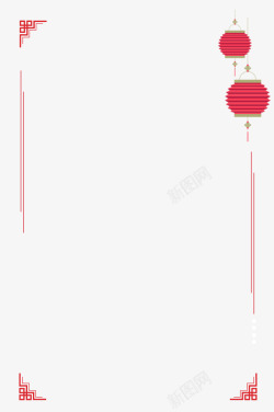 红灯笼挂饰红色中国风灯笼挂饰高清图片