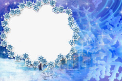 雪景相框圣诞雪景相框高清图片
