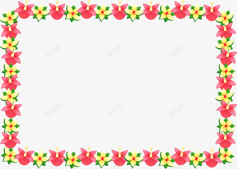 花边框子png免抠素材_新图网 https://ixintu.com 好看 粉色 美丽 花朵