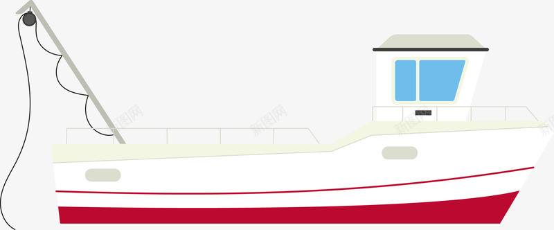 卡通渔船png免抠素材_新图网 https://ixintu.com 卡通 卡通船 帆船 木船 水上工具 渔船 渔船插图 渔船矢量 船 轮船