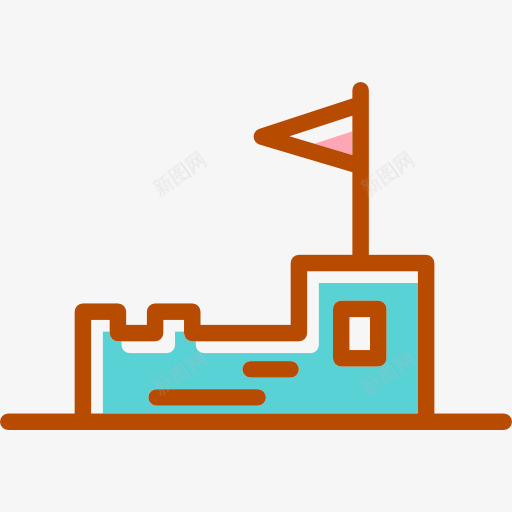 沙堡图标png_新图网 https://ixintu.com 中世纪 夏季 建筑 海滩 玩具 童年的沙堡