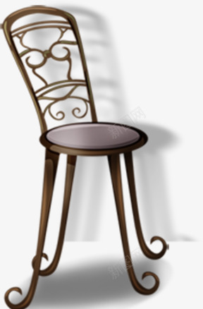 椅子png免抠素材_新图网 https://ixintu.com 倒影 棕色 椅子