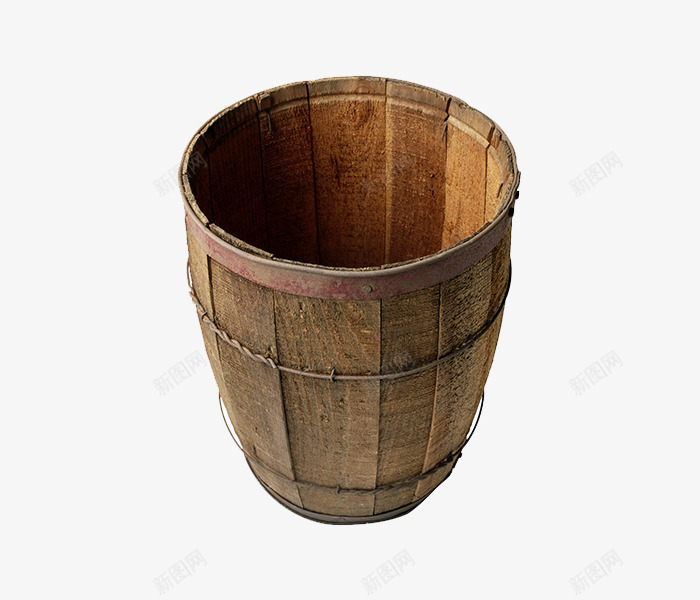 做旧水桶png免抠素材_新图网 https://ixintu.com 俯视 木桶 木质 酒桶