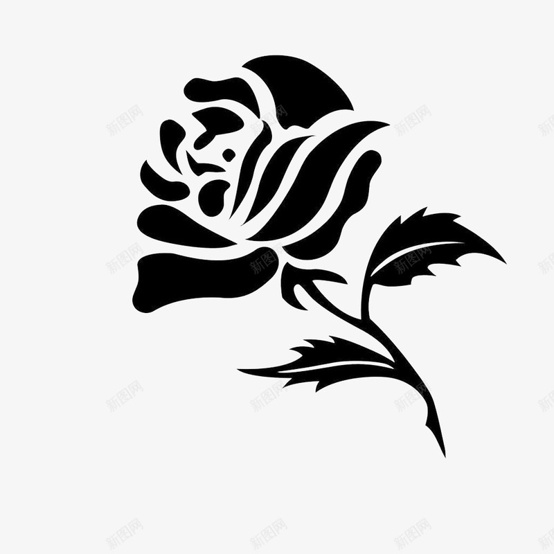 高贵典雅png免抠素材_新图网 https://ixintu.com 3D玫瑰 好看的 美丽的 花朵 鲜艳的 黑色的