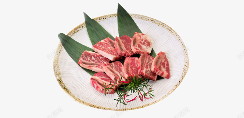 牛仔骨png免抠素材_新图网 https://ixintu.com 新鲜牛骨 牛肉 牛骨 盘子 美食 美食原料