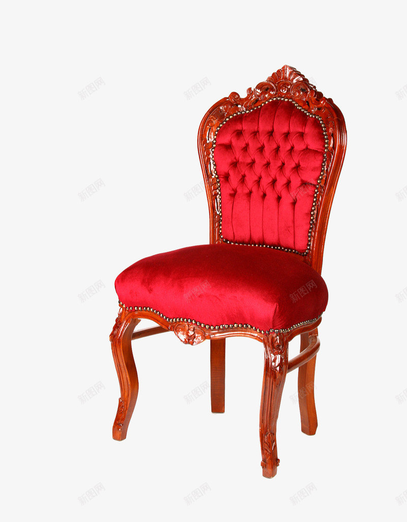 一把红色椅子png免抠素材_新图网 https://ixintu.com 复古 时尚 椅子 欧式风格 红色椅子