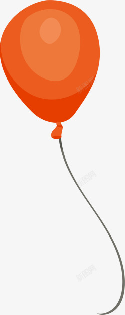 升空的气球儿童节漂浮的橙色气球高清图片