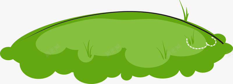绿色简约草坪装饰图案png免抠素材_新图网 https://ixintu.com 免抠PNG 简约 绿色 草坪 装饰图案
