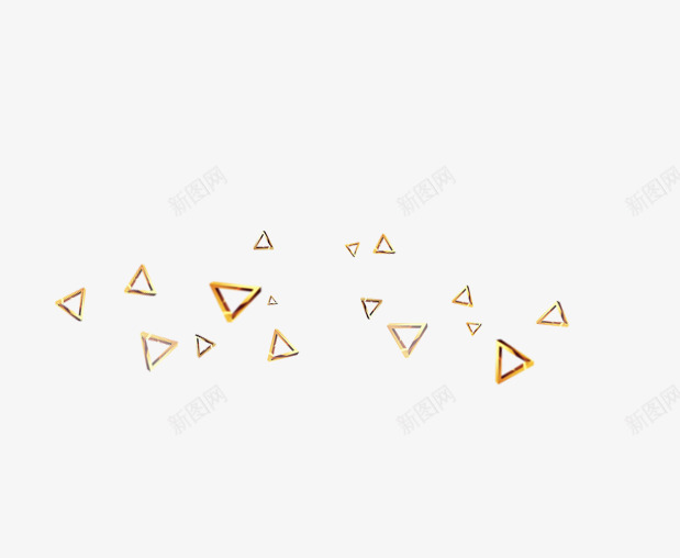 金色立体几何悬浮psd免抠素材_新图网 https://ixintu.com 光泽 几何悬浮 创意 漂浮图案 立体图形 金色三角形