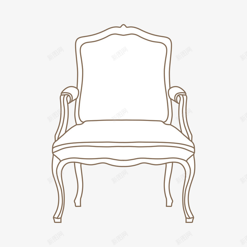 手绘沙发凳png免抠素材_新图网 https://ixintu.com 家具 手绘图 椅子 沙发凳 涂色底图 简图 软座椅