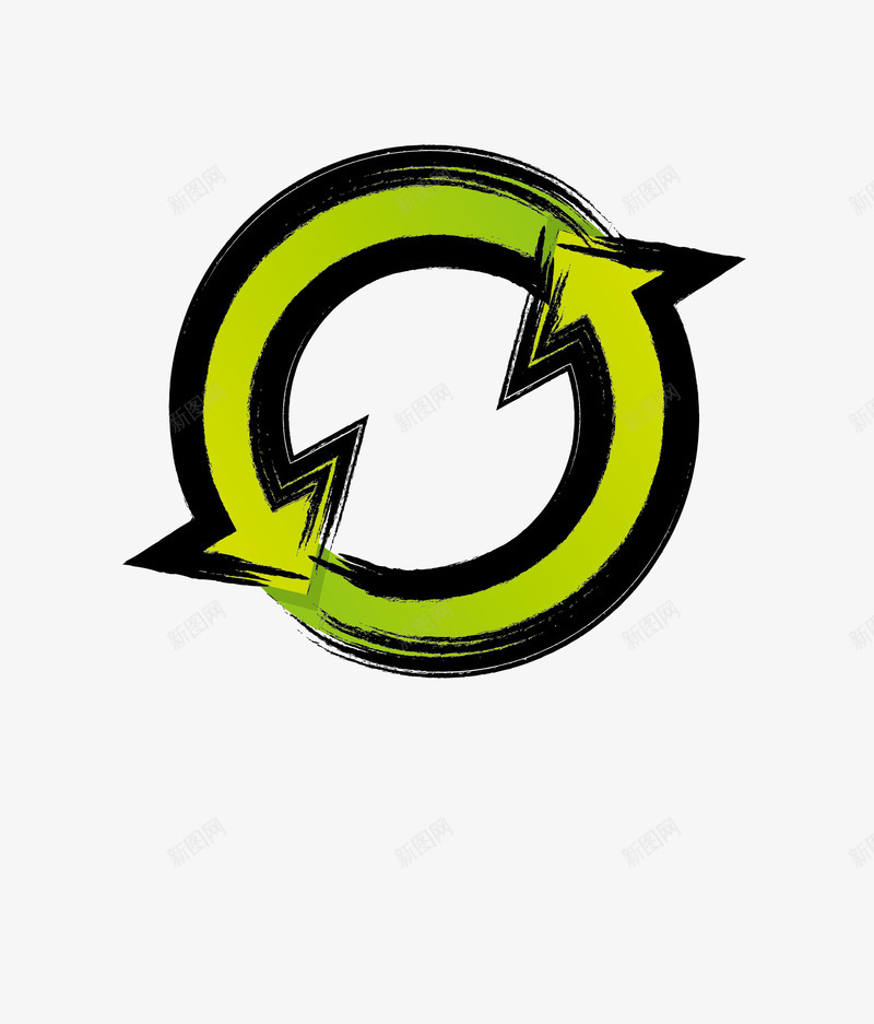 绿色环保可回收再利用标志图标png_新图网 https://ixintu.com logo logo在线生成 logo生成器 低碳 保护环境 保护生态 再利用 可回收 可回收标识 标志 标识 爱护绿化 绿色
