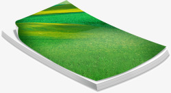 创意环保绿色纸张绿地素材