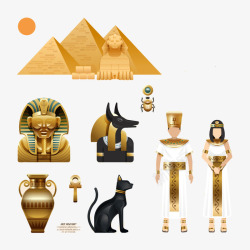 埃及国家特产埃及特色图标高清图片