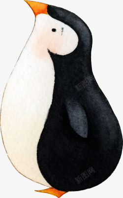手绘的小企鹅素材
