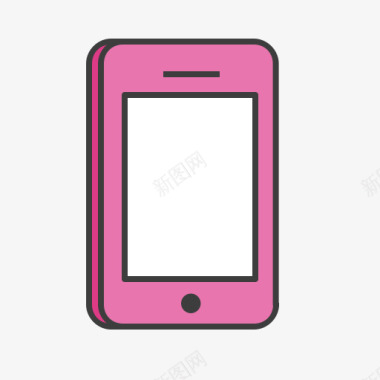 iPhone移动电话粉红屏幕智图标图标