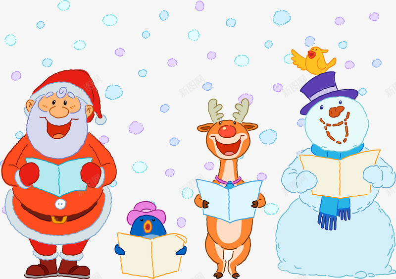 快乐的圣诞老人和驯鹿png免抠素材_新图网 https://ixintu.com 儿童 圣诞节 礼物