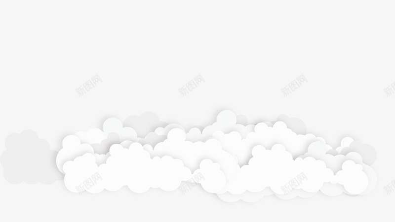 白云案png免抠素材_新图网 https://ixintu.com 云朵 免抠PNG 卡通 层层白云 漂浮云朵 白色