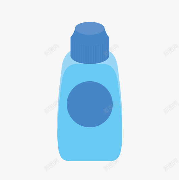 卡通蓝色瓶子png免抠素材_新图网 https://ixintu.com 卡通瓶子 家居收纳 洗发露 蓝色瓶子