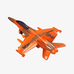 橙色飞机模型素材