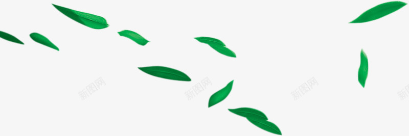绿色叶子漂浮点缀装饰png免抠素材_新图网 https://ixintu.com 叶子 漂浮 点缀 绿色 装饰