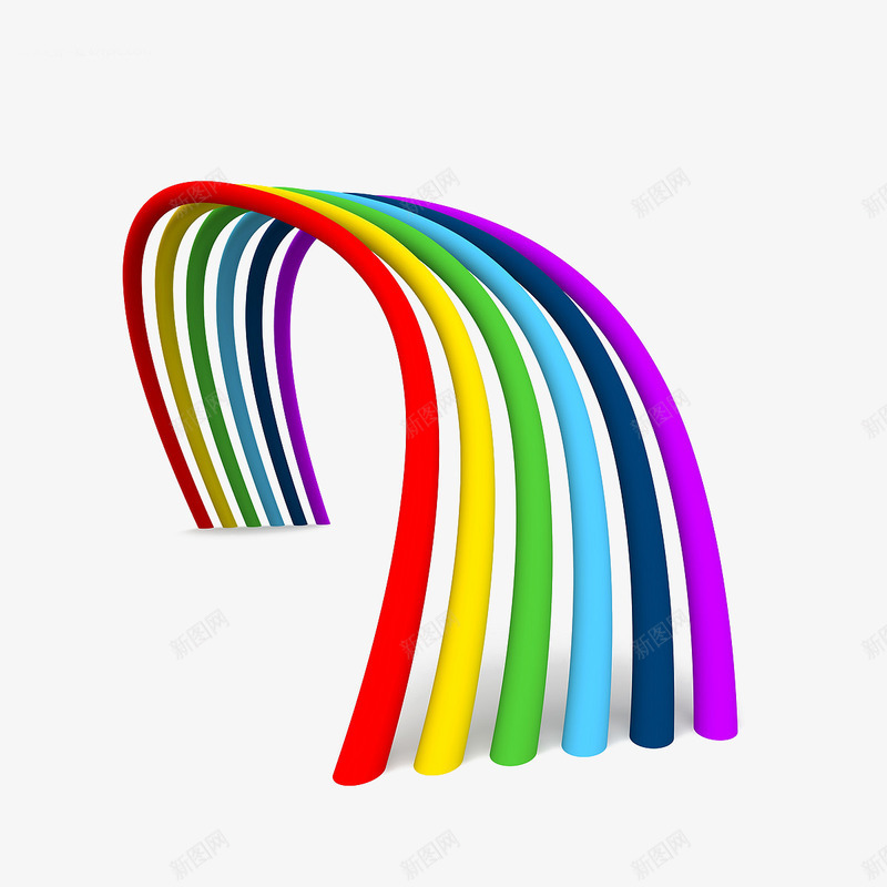 彩色动感元素png免抠素材_新图网 https://ixintu.com 动感元素 彩色 拱门 条纹 背景装饰