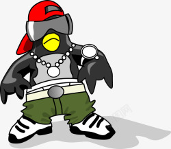 无尾礼服嘻哈风格的企鹅高清图片