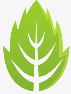 环保绿色标志对称的绿色叶子循环高清图片