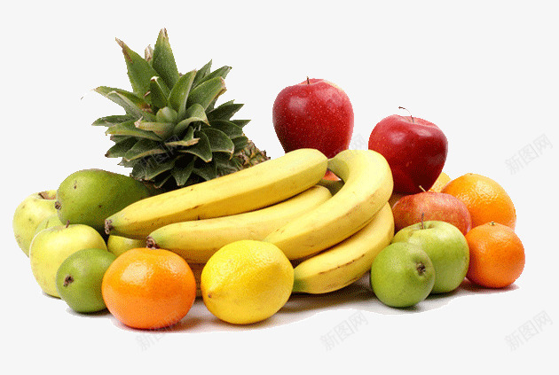香蕉菠萝苹果橙子png免抠素材_新图网 https://ixintu.com 果实 橙子 水果 苹果 菠萝 蔬菜 食物 香蕉