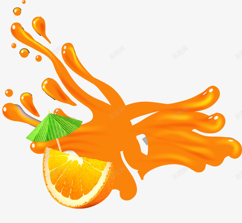 鲜榨果汁橙色橙汁png免抠素材_新图网 https://ixintu.com 夏季水果 夏日水果 橙子 橙色橙汁 现榨 鲜榨果汁