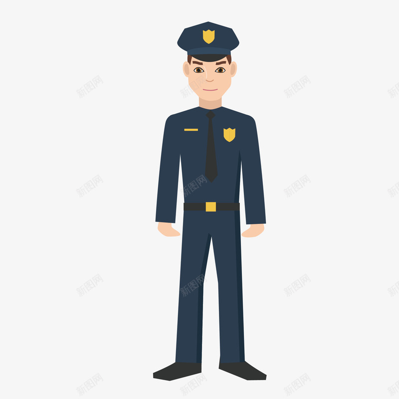 英俊的卡通男警察png免抠素材_新图网 https://ixintu.com 人物 卡通警察 帅气的男人 男人 英俊的警察 警察