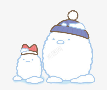 大小雪人png免抠素材_新图网 https://ixintu.com 小雪人 帽子 手绘 雪人