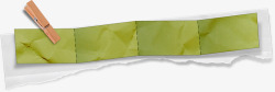 绿色时尚虚线折叠纸张素材