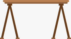 橡木长凳子创意办公用品长条凳矢量图图标高清图片